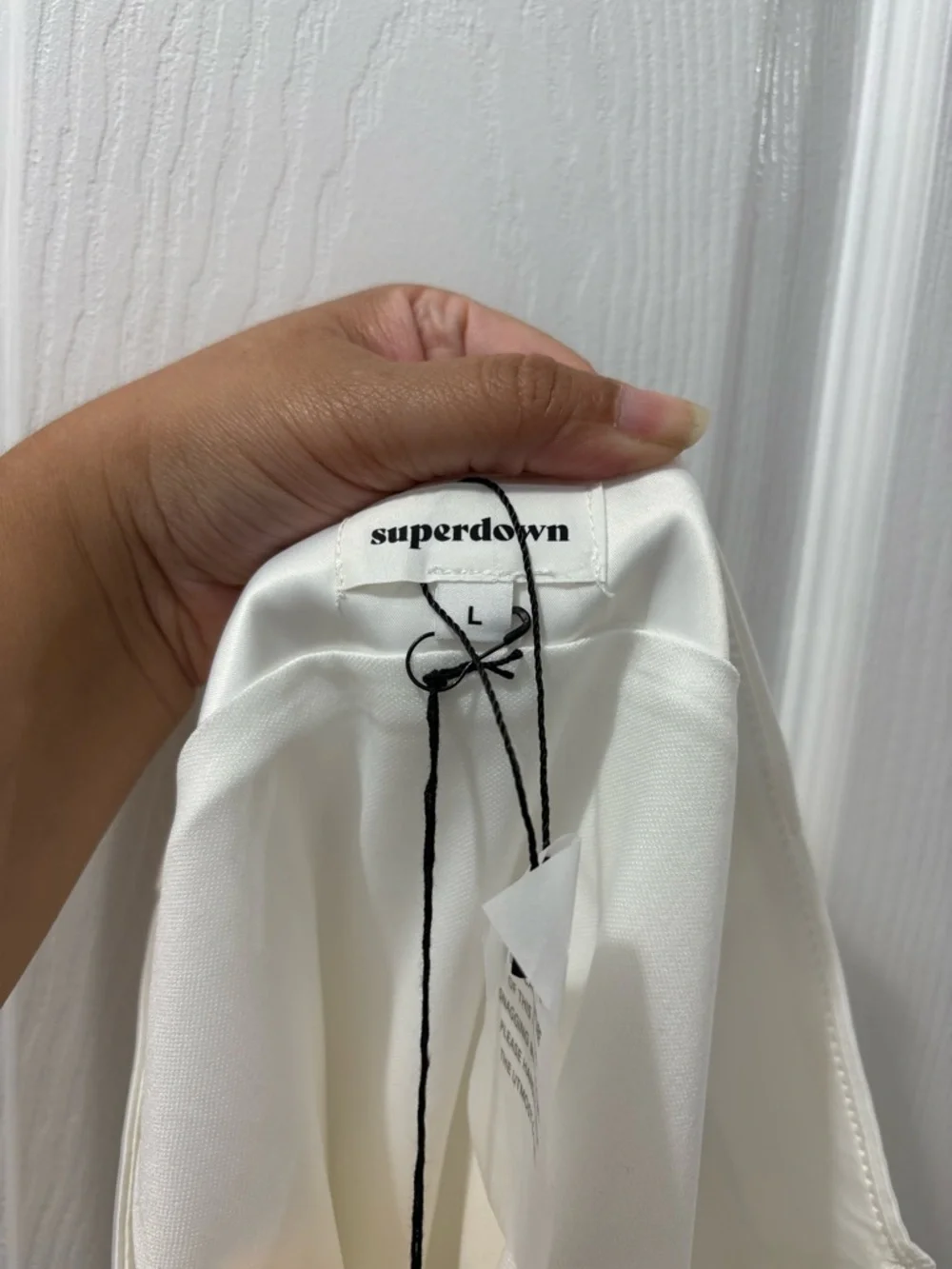 Superdown Revolve Petra Mini Skirt In White Size Large NWT